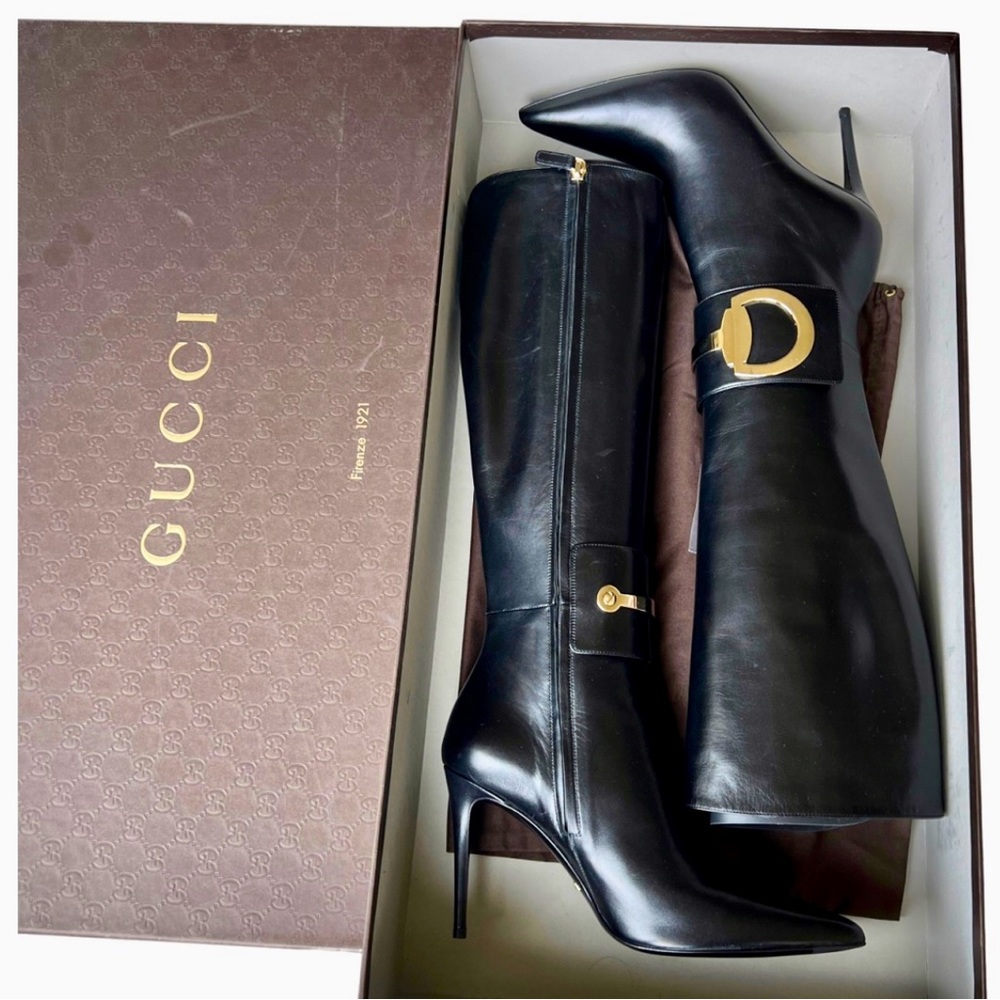 Gucci Black Boot 37.5